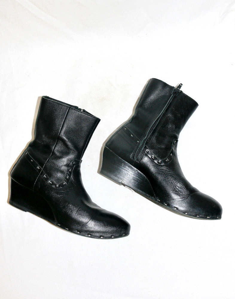 Yohji Yamamoto wedge ankle boots
