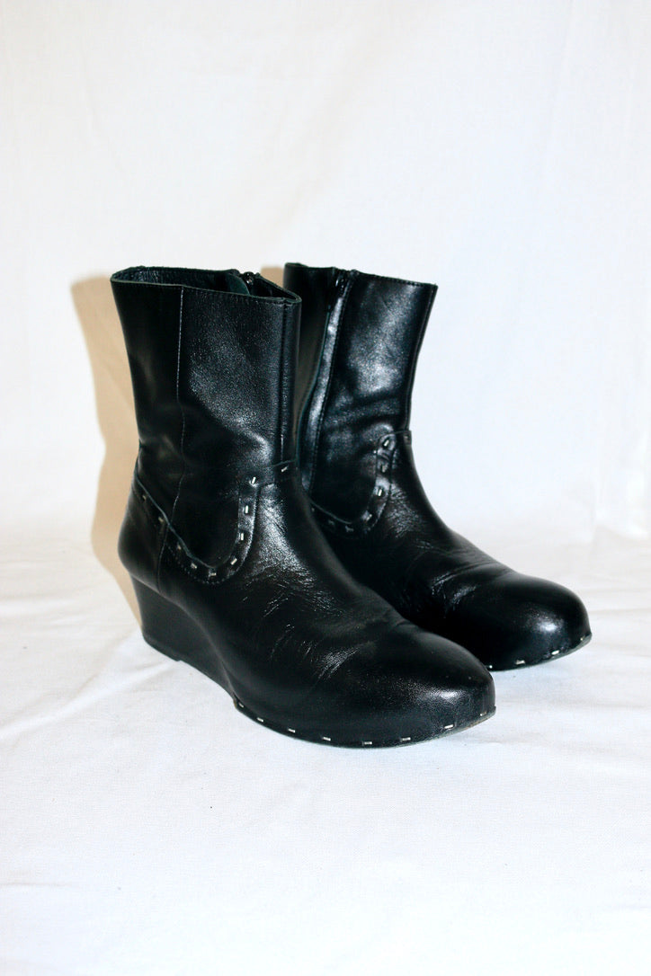 Yohji Yamamoto wedge ankle boots