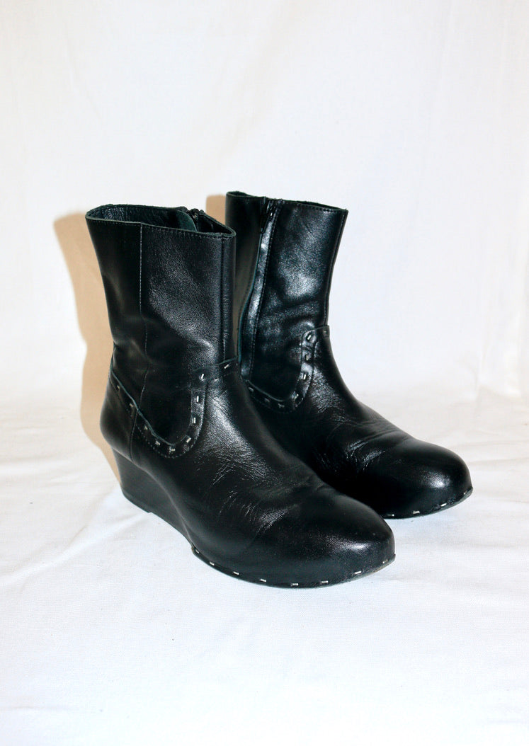 Yohji Yamamoto wedge ankle boots