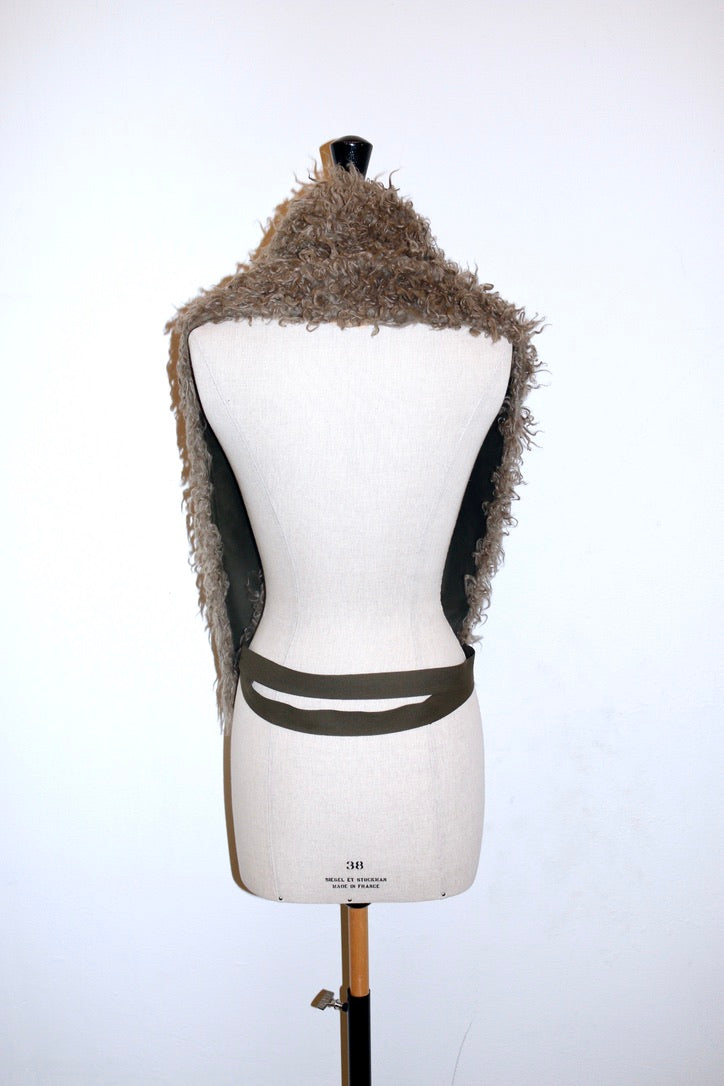 Dries Van Noten faux fur crossbody scarf