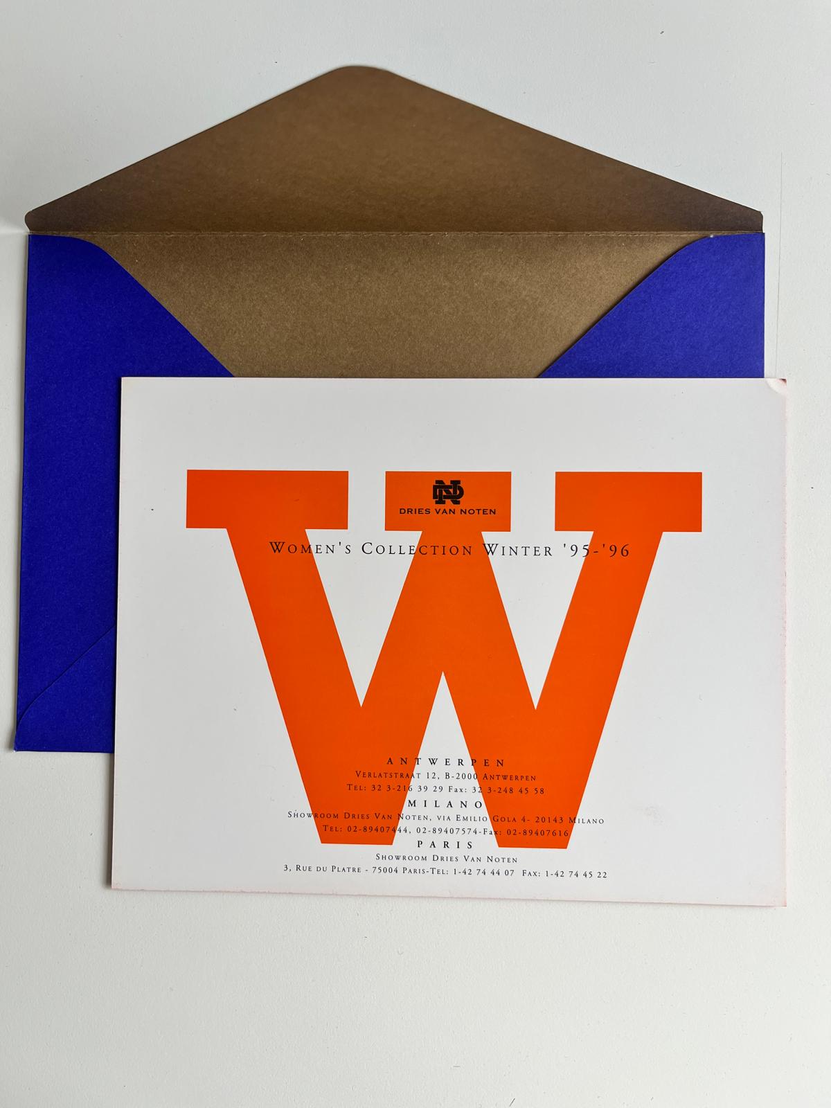 Dries Van Noten Invitation Women Winter '95-'96