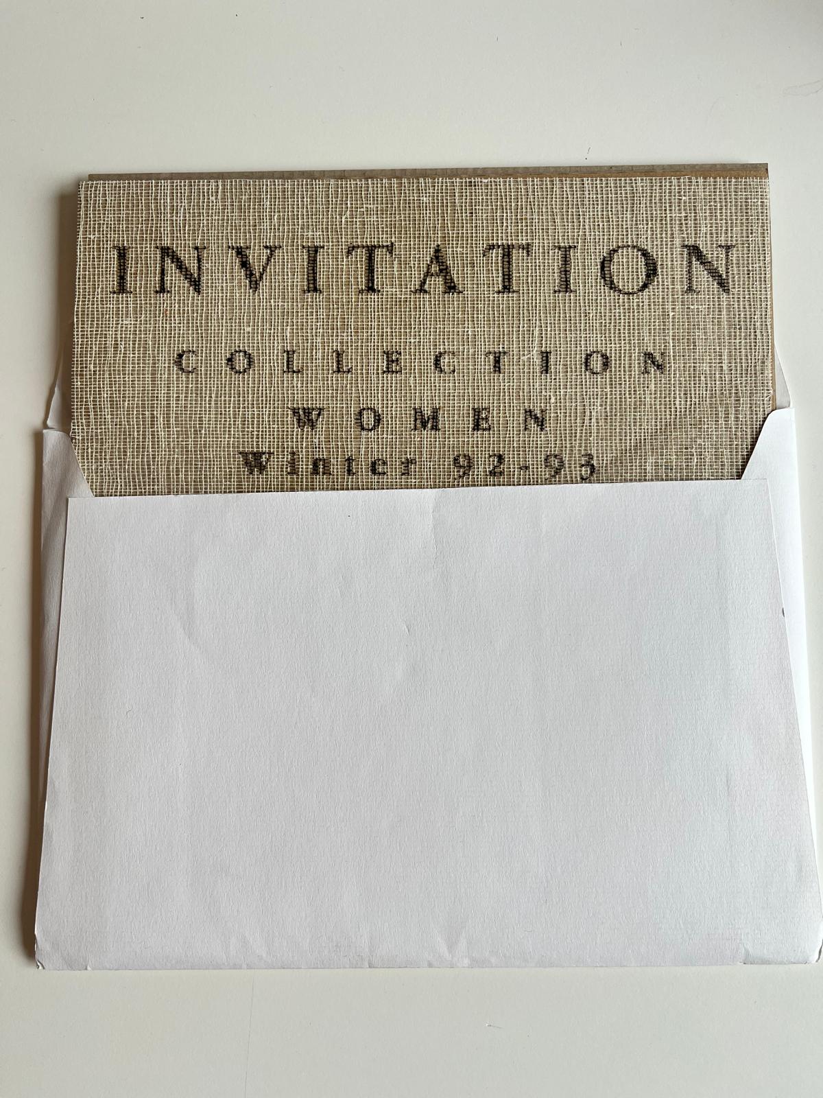 Dries Van Noten Women Winter '92 - '93 Invitation