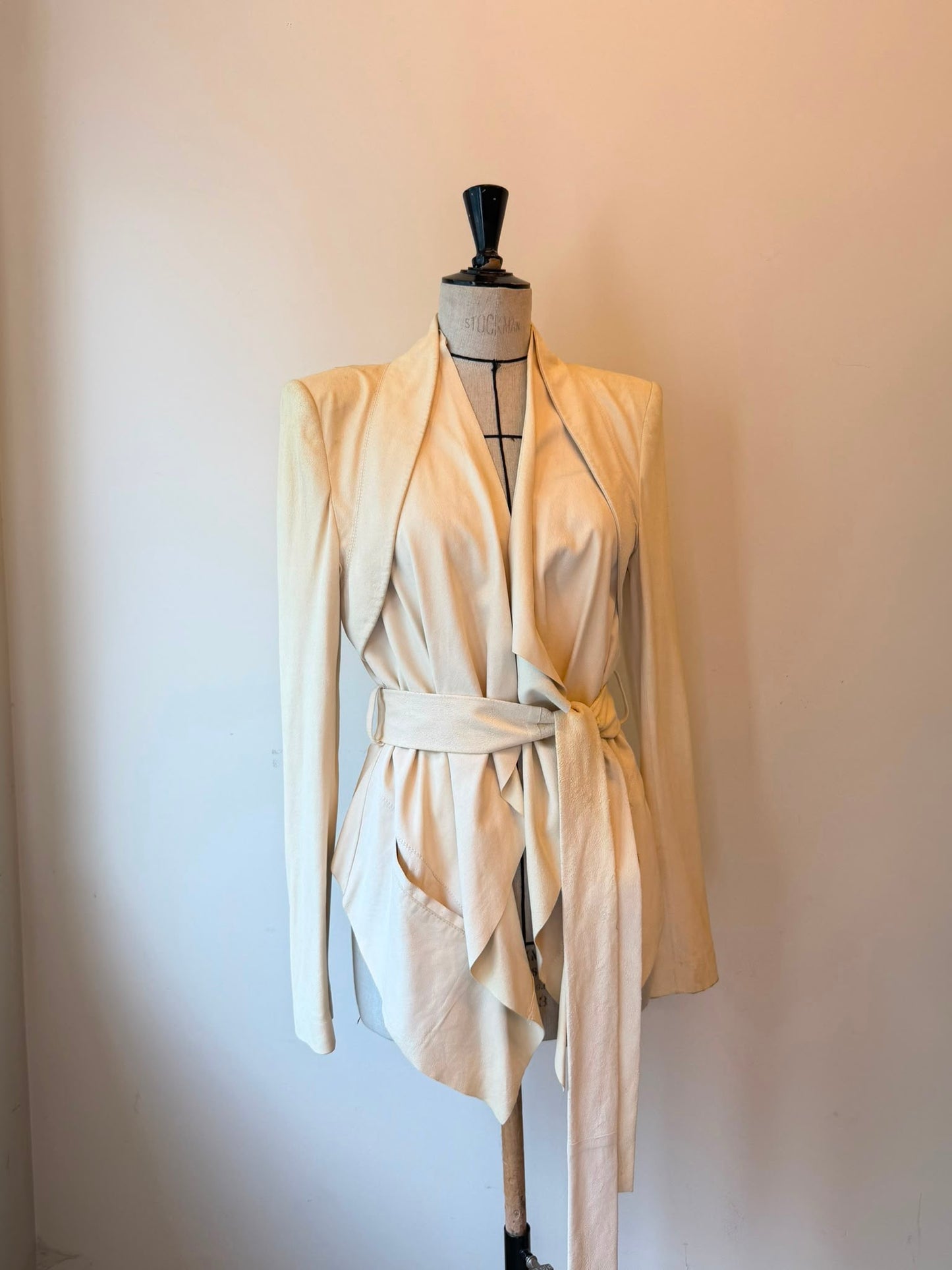 Haider Ackermann Cream leather jacket