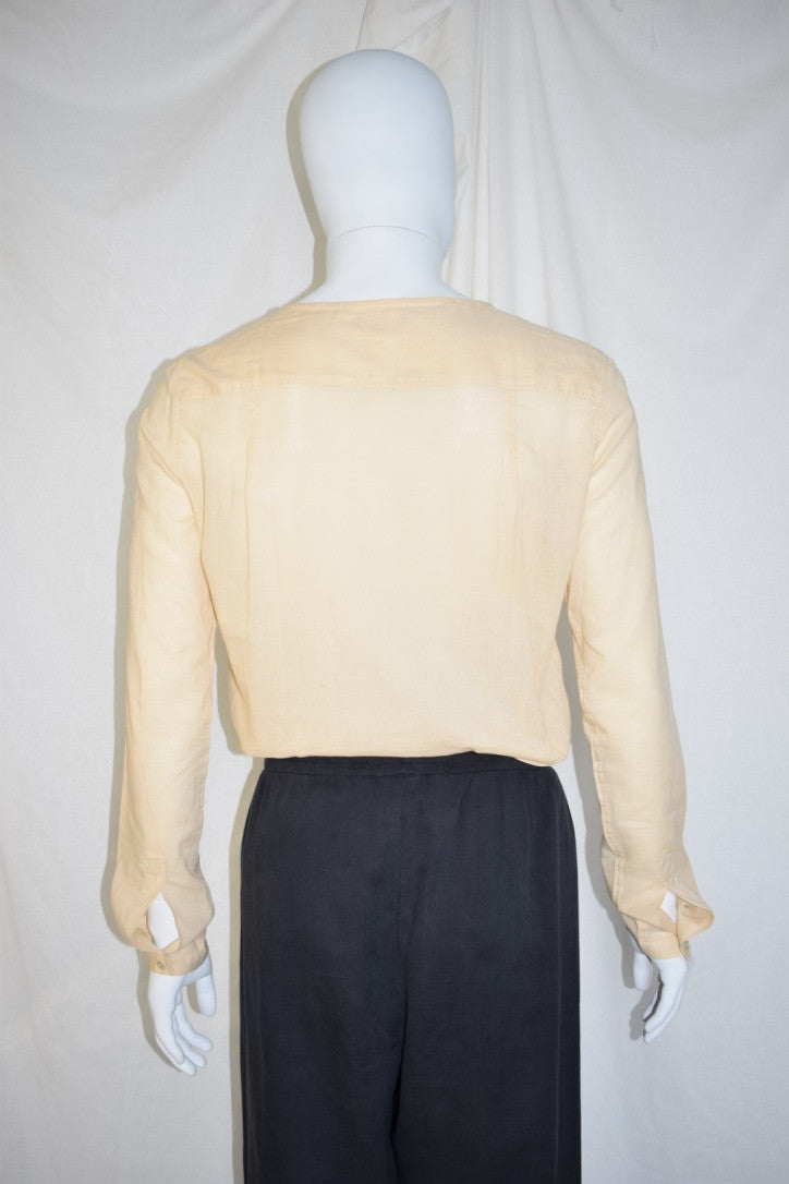 Raf Simons beige linnen top