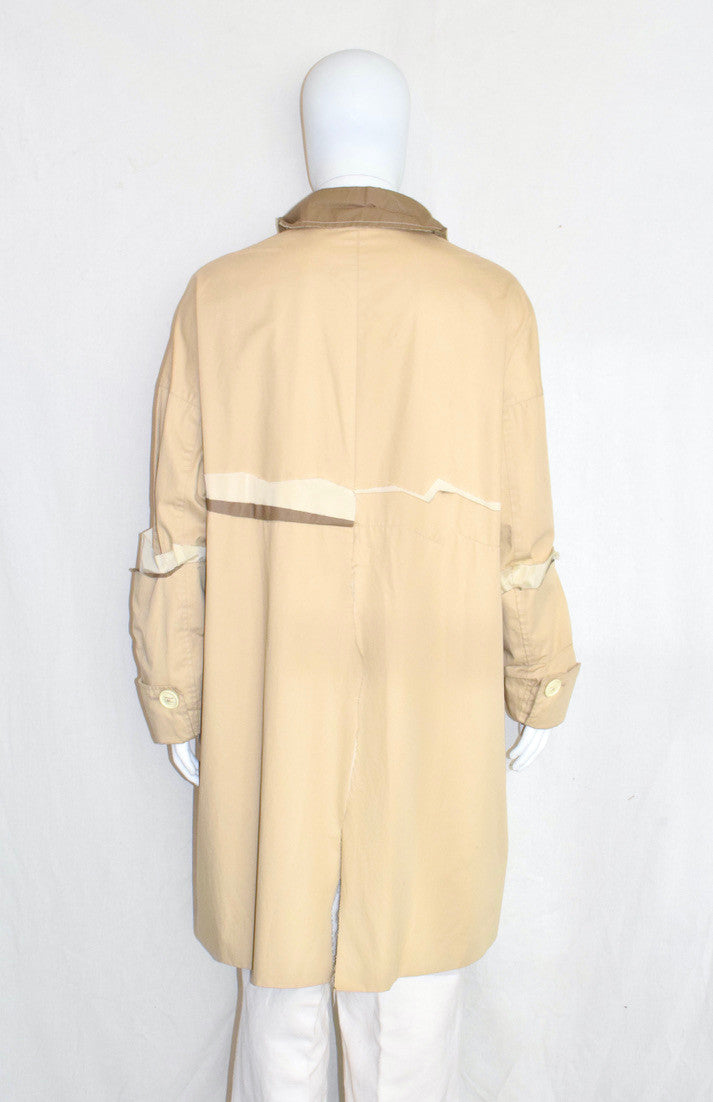 Raf Simons 'double' coat with raw edge details SS16