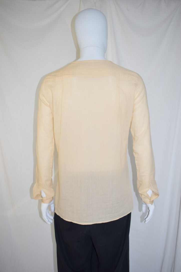 Raf Simons beige linnen top