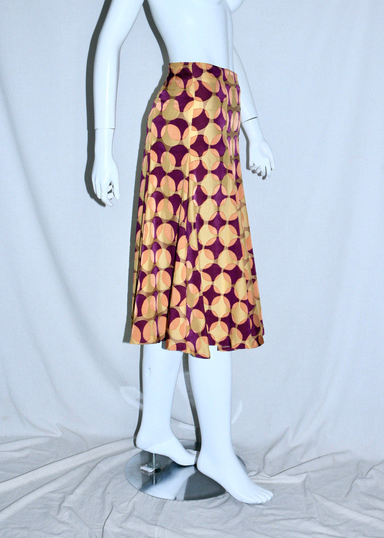 Dries Van Noten pleated midi skirt AW00