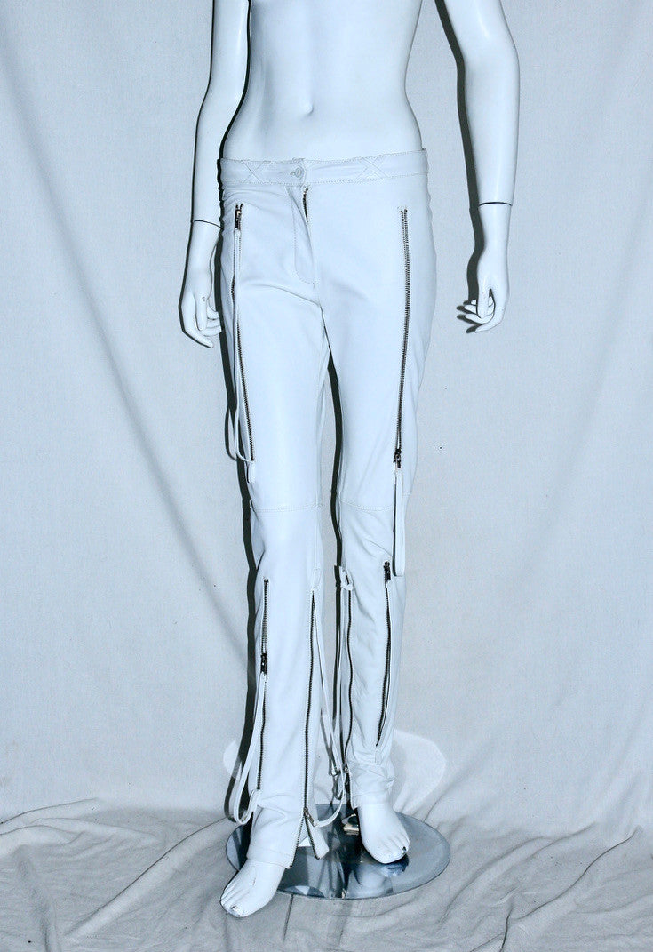 Bruno Pieters leather trousers with zippers