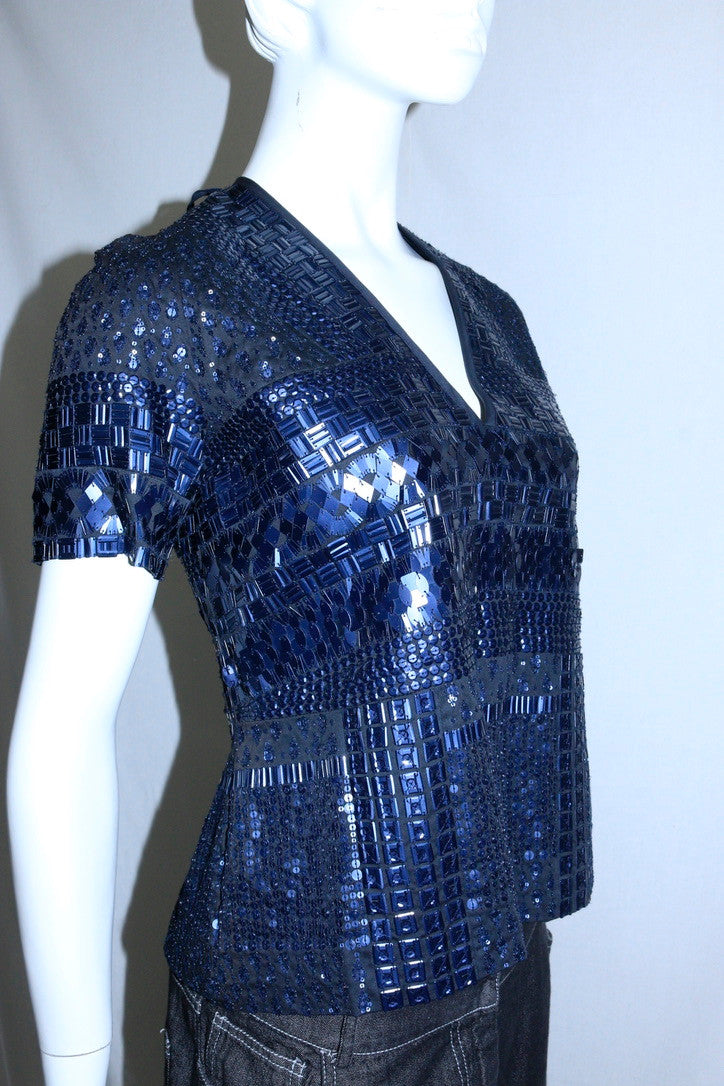 Dries Van Noten sequin embroidered top