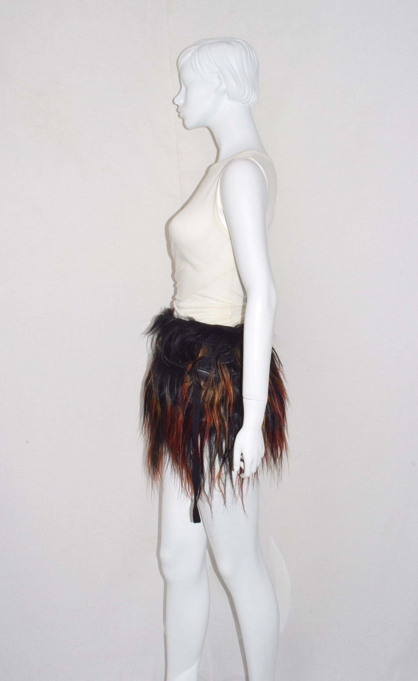 Ann Demeulemeester fur wrap skirt AW11