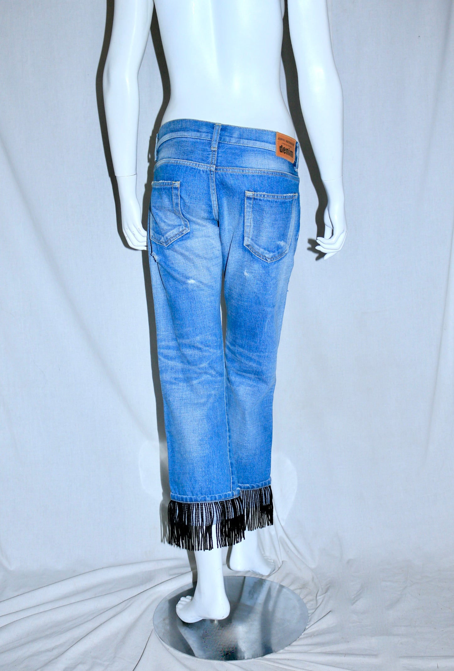 Junya Watanabe ripped printed jeans SS14
