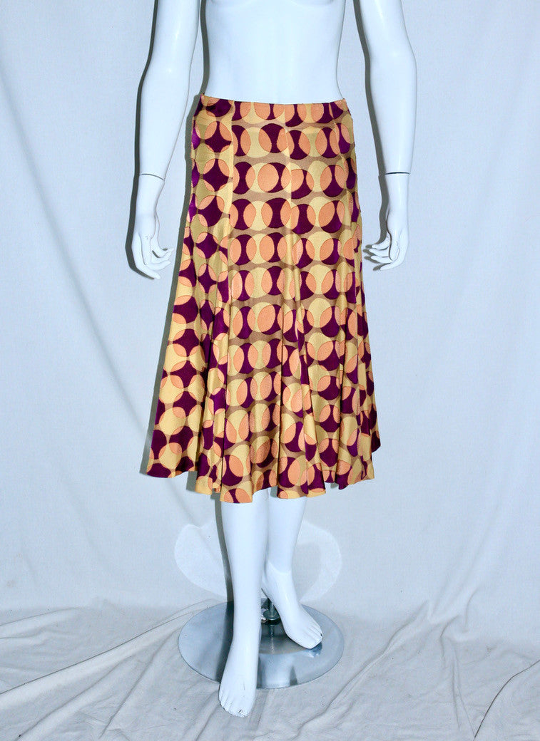Dries Van Noten pleated midi skirt AW00