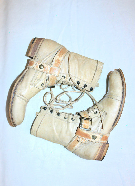 Yohji Yamamoto ankle tie boots