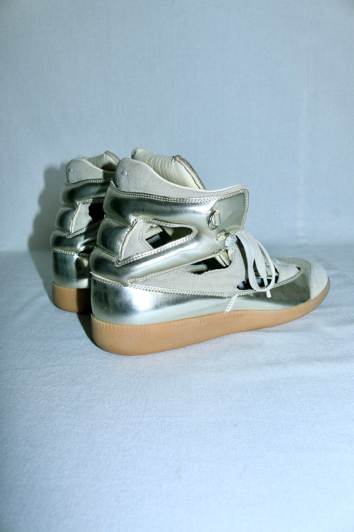 Maison Martin Margiela high top cut out sneakers