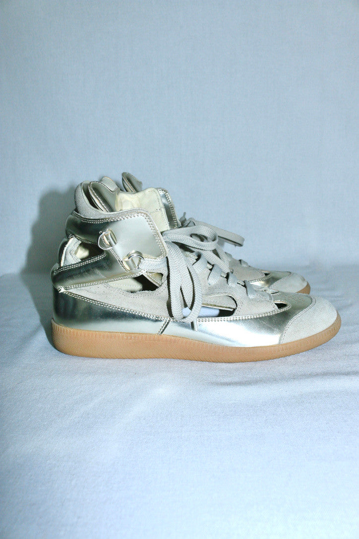 Maison Martin Margiela high top cut out sneakers
