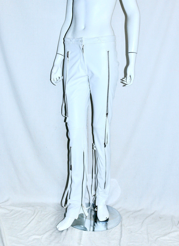 Bruno Pieters leather trousers with zippers