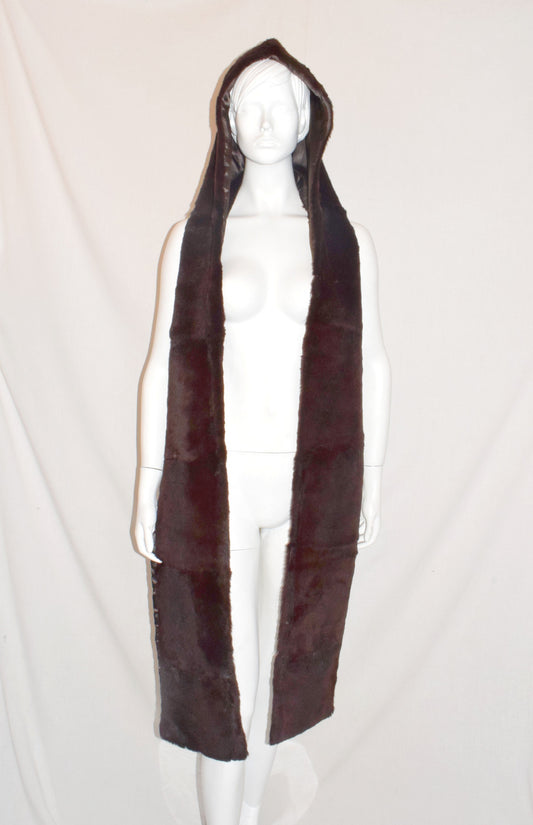 Veronique Branquinho fur hood scarf