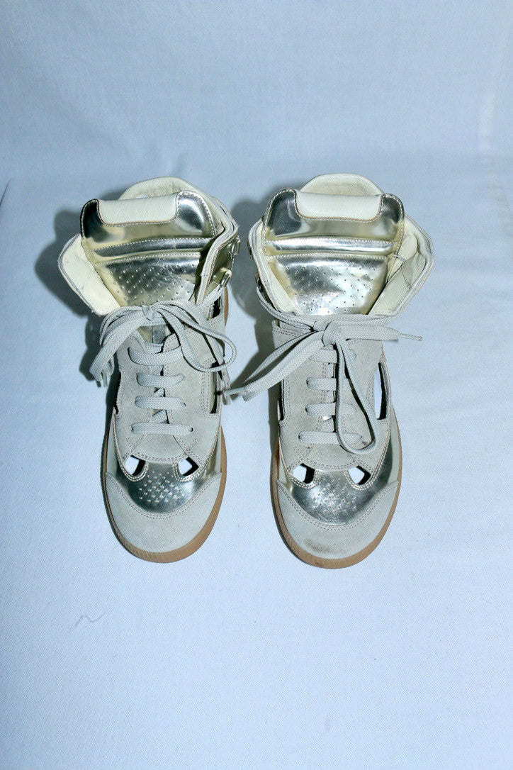 Maison Martin Margiela high top cut out sneakers