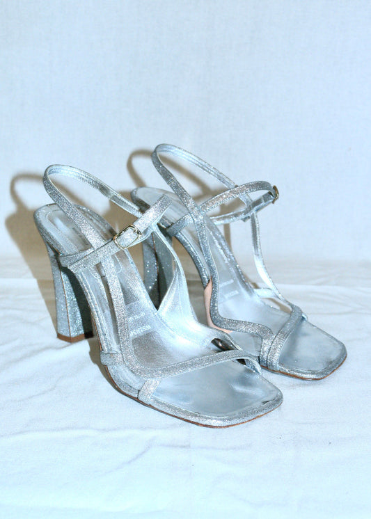 Dries Van Noten glitter heels