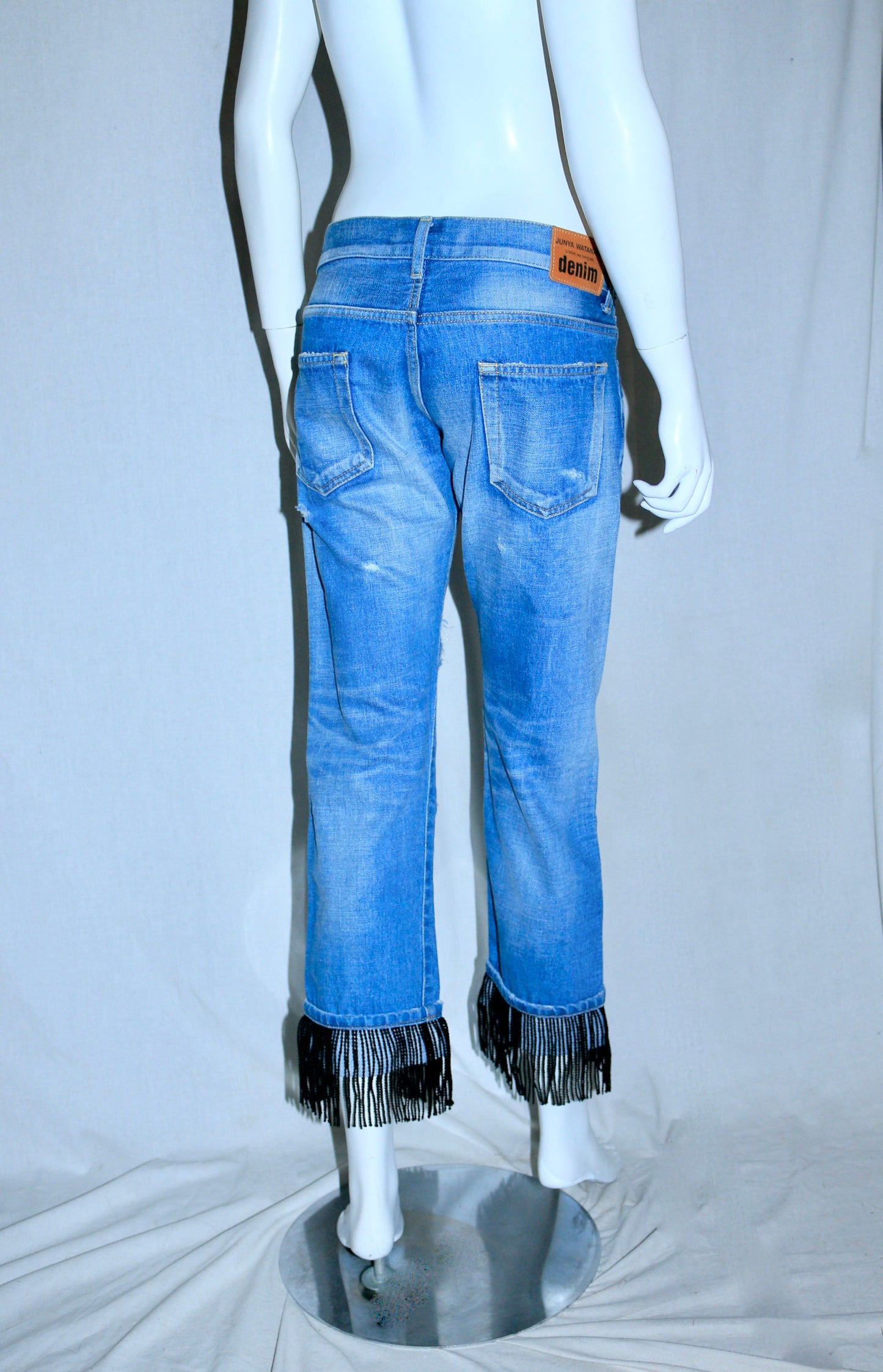 Junya Watanabe ripped printed jeans SS14