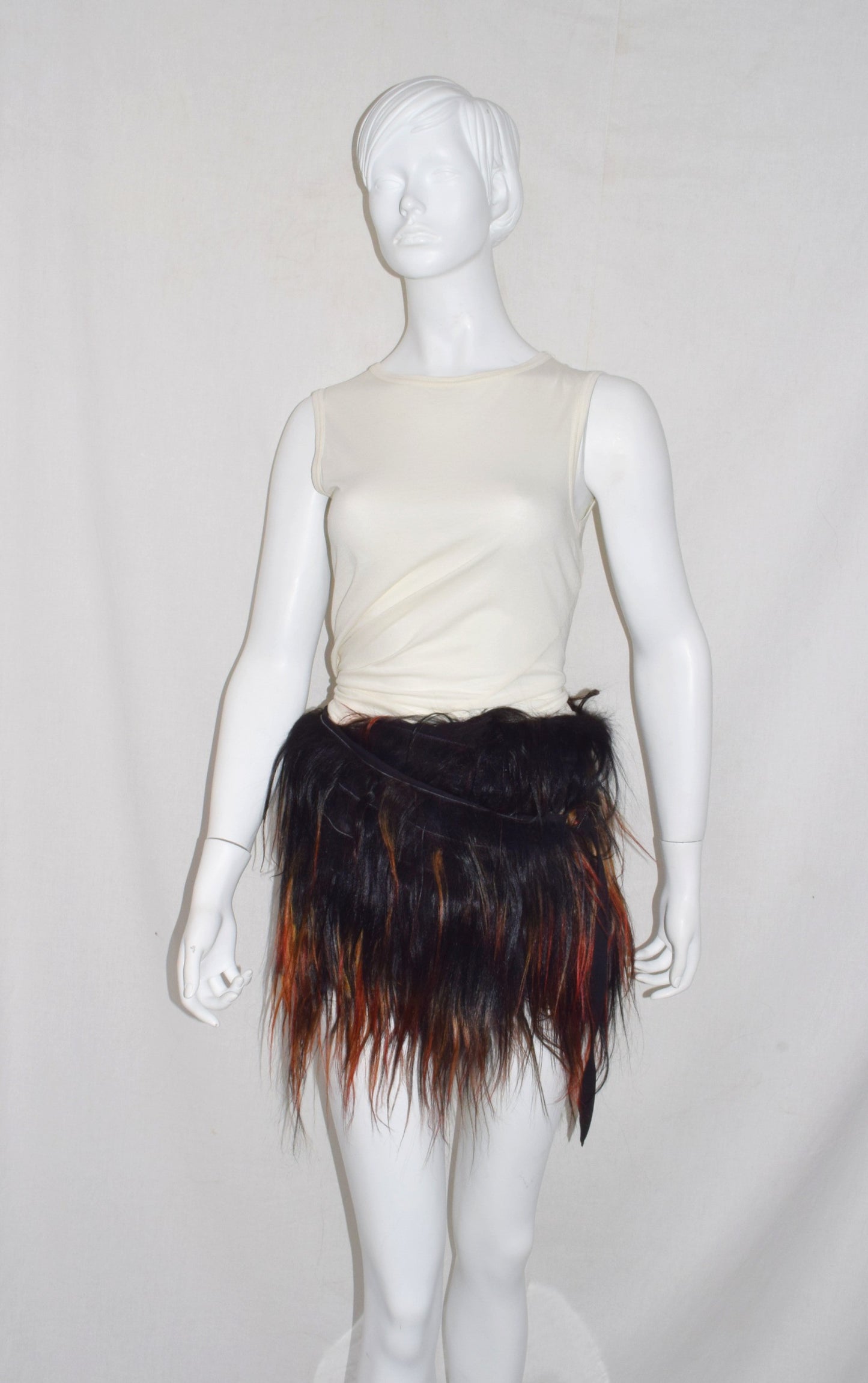 Ann Demeulemeester fur wrap skirt AW11
