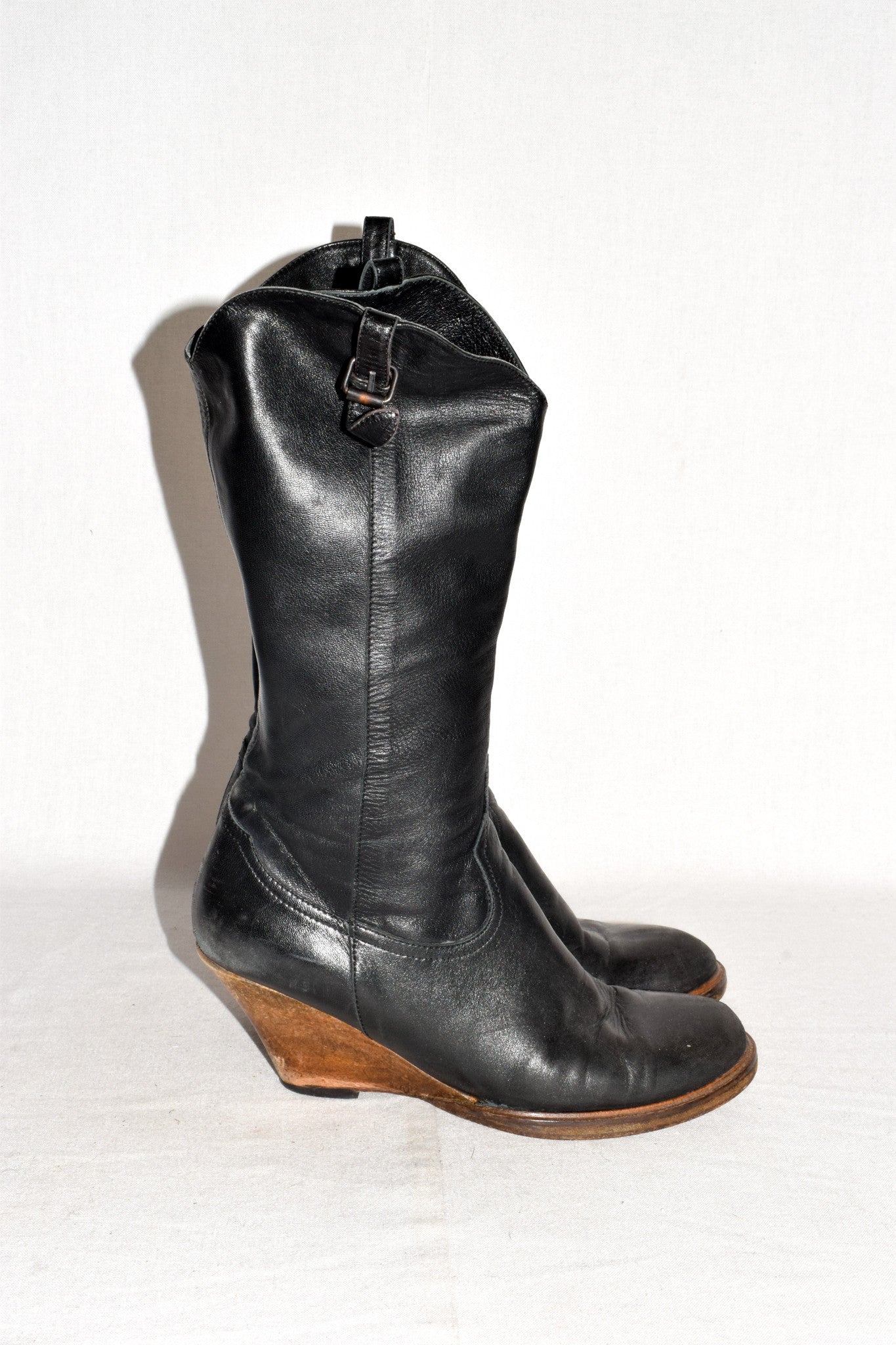 A.F Vandevorst wooden heel boots