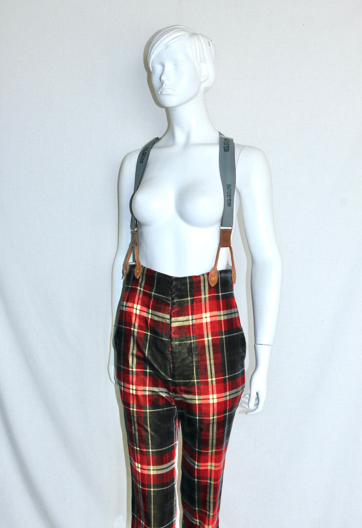 Vivienne Westwood plaid overalls