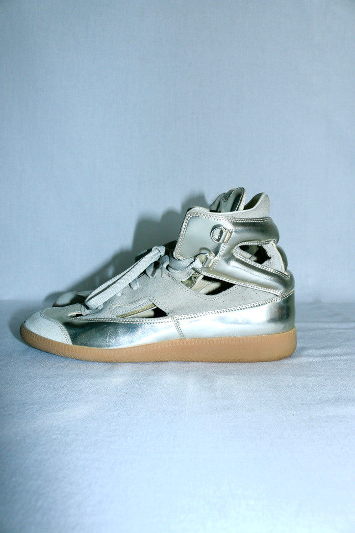 Maison Martin Margiela high top cut out sneakers