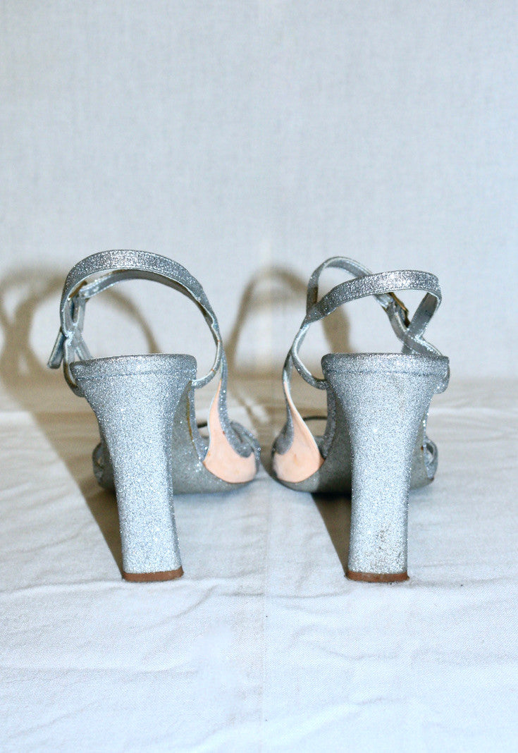 Dries Van Noten glitter heels
