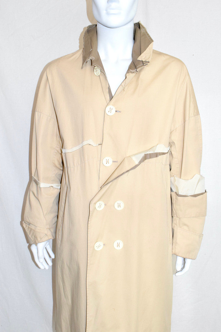Raf Simons 'double' coat with raw edge details SS16