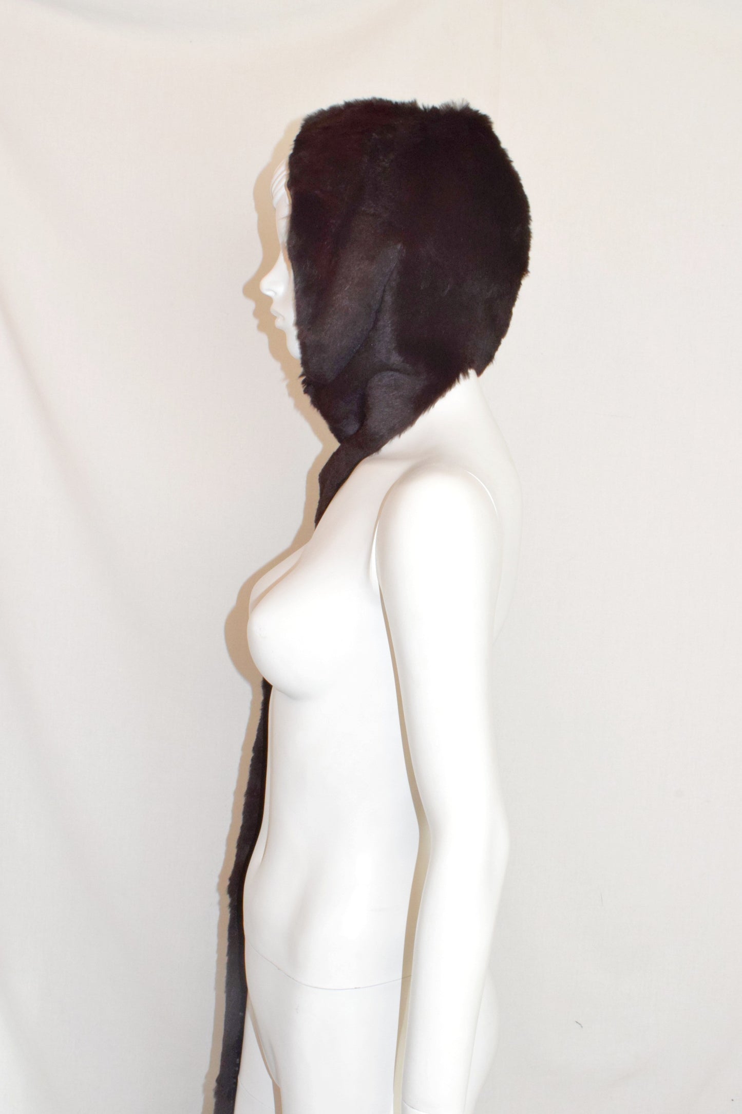 Veronique Branquinho fur hood scarf