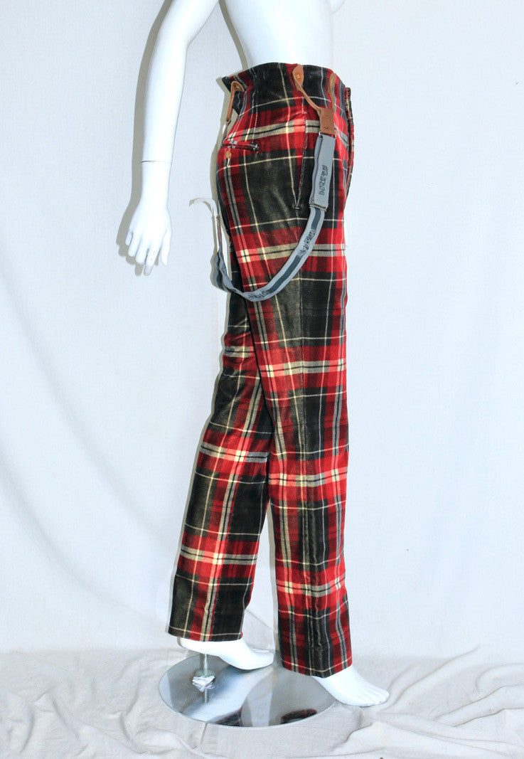 Vivienne Westwood plaid overalls