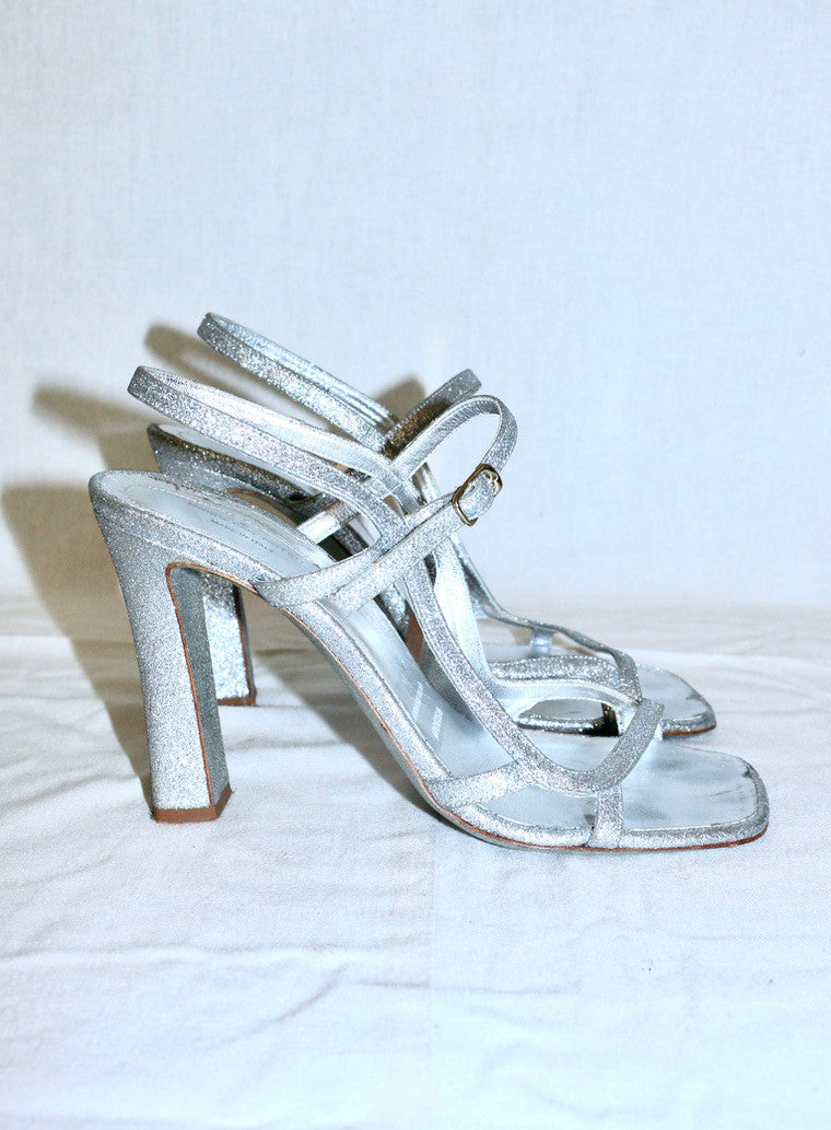 Dries Van Noten glitter heels
