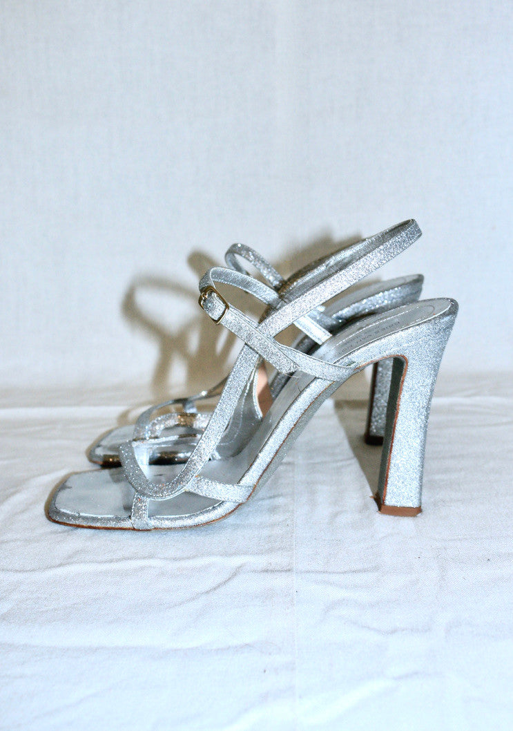 Dries Van Noten glitter heels