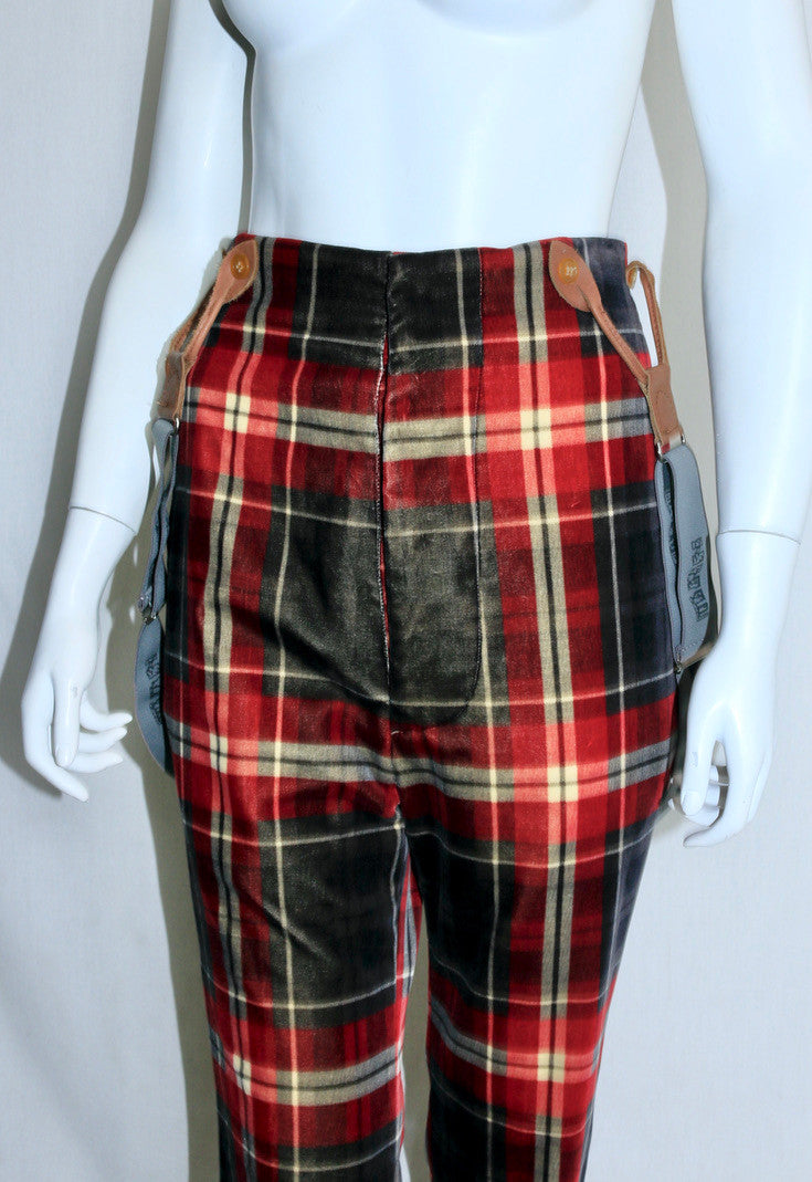 Vivienne Westwood plaid overalls