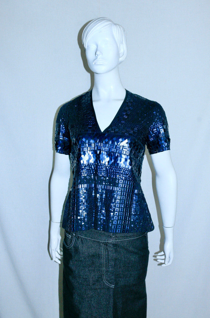 Dries Van Noten sequin embroidered top