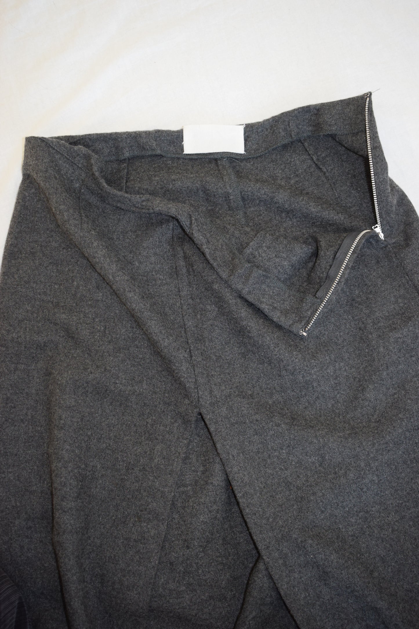 Maison Martin Margiela grey wool skirt AW99