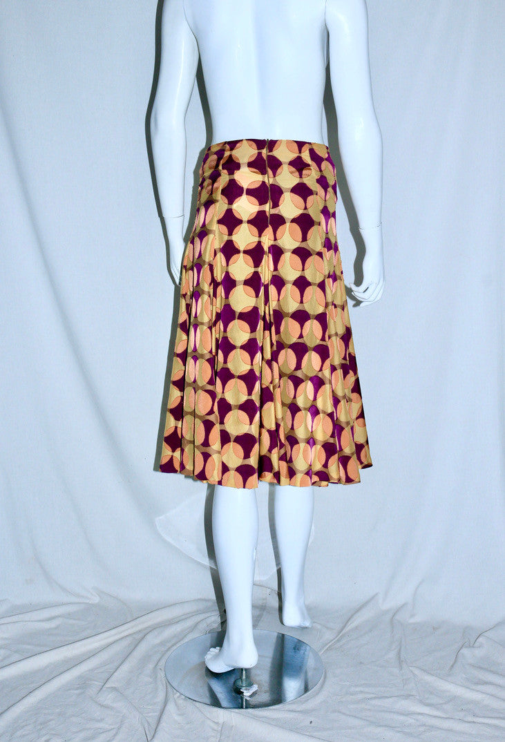 Dries Van Noten pleated midi skirt AW00