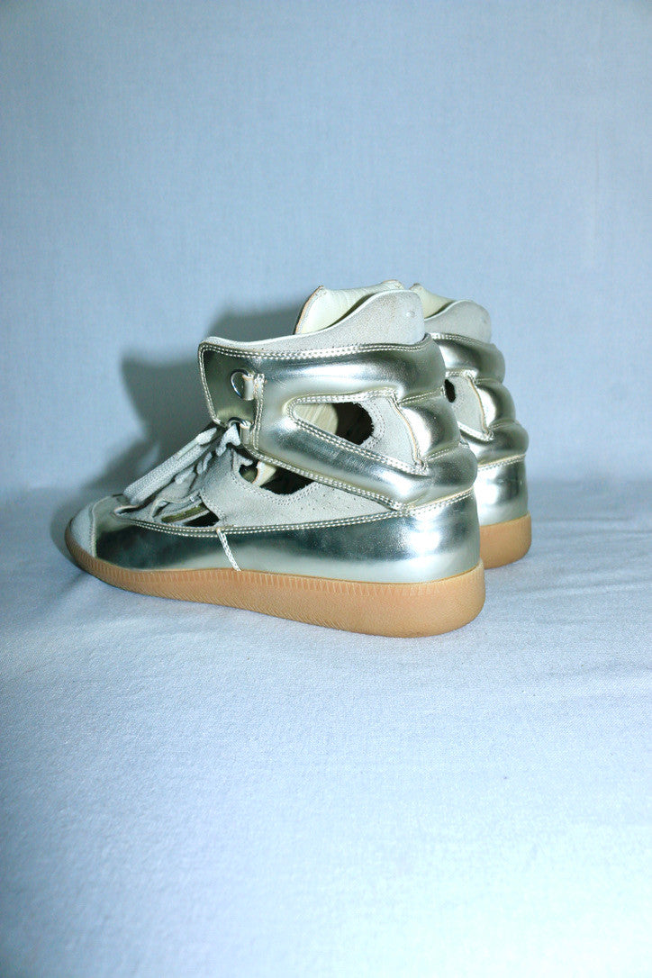 Maison Martin Margiela high top cut out sneakers