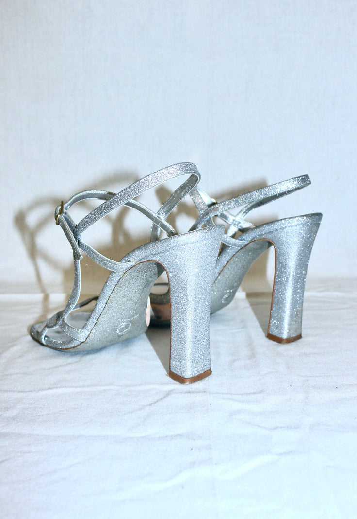 Dries Van Noten glitter heels