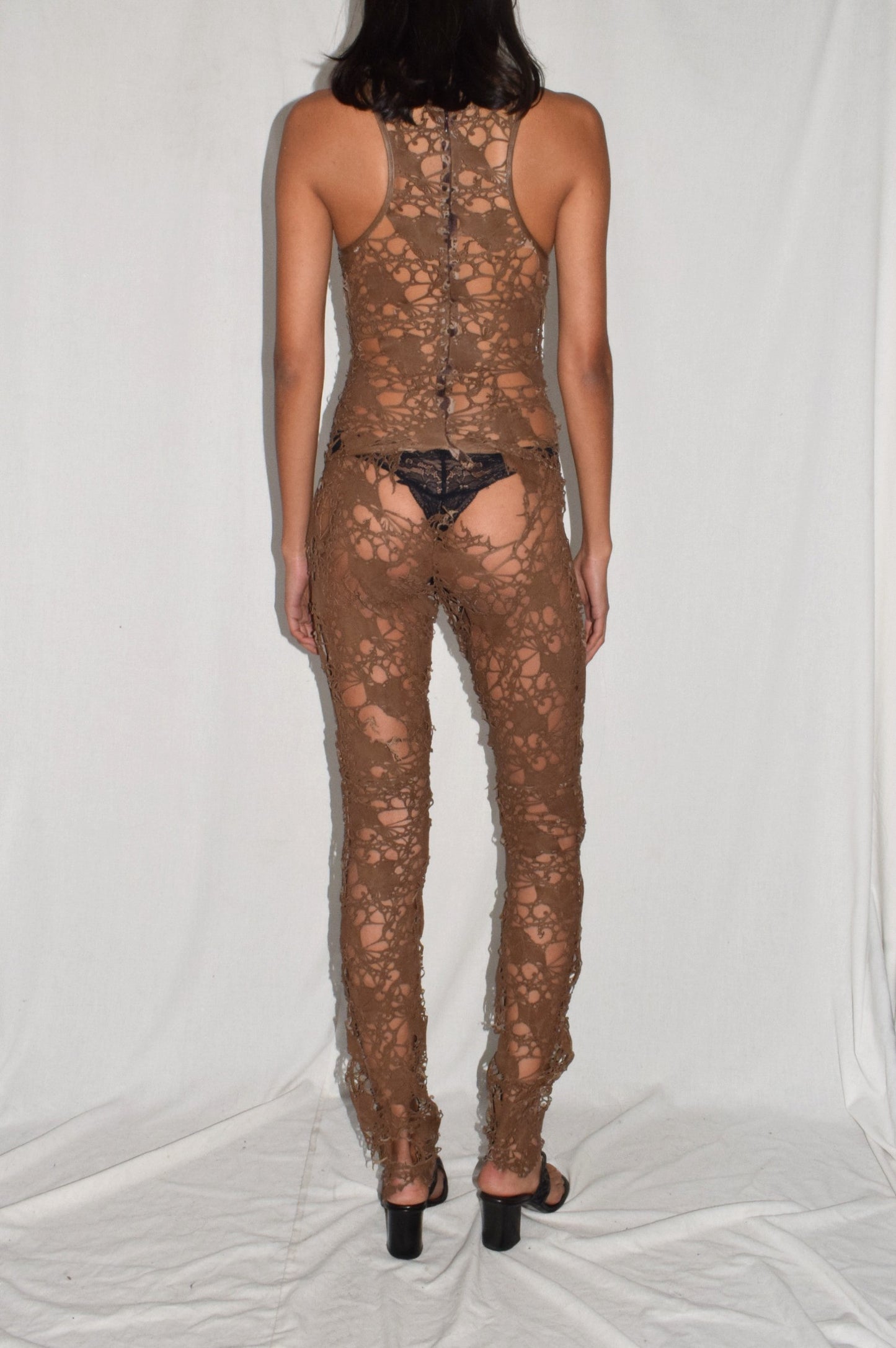 Haider Ackermann lasercut tank suit