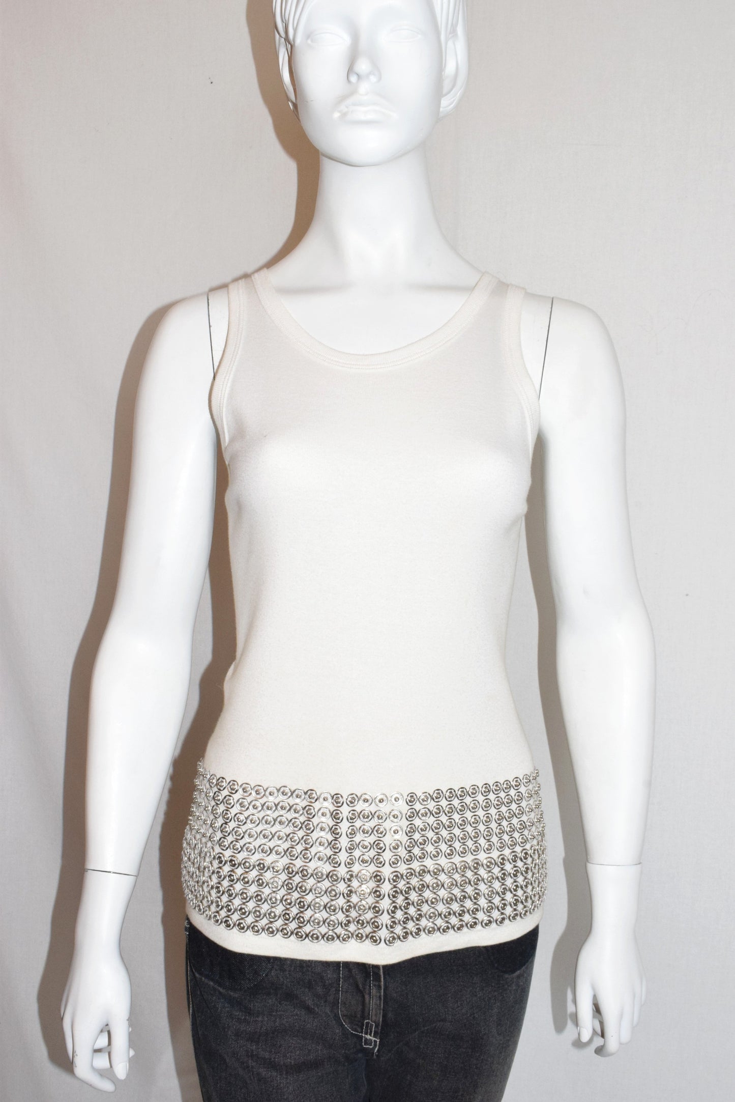 Ann Demeulemeester snap button tank top SS01