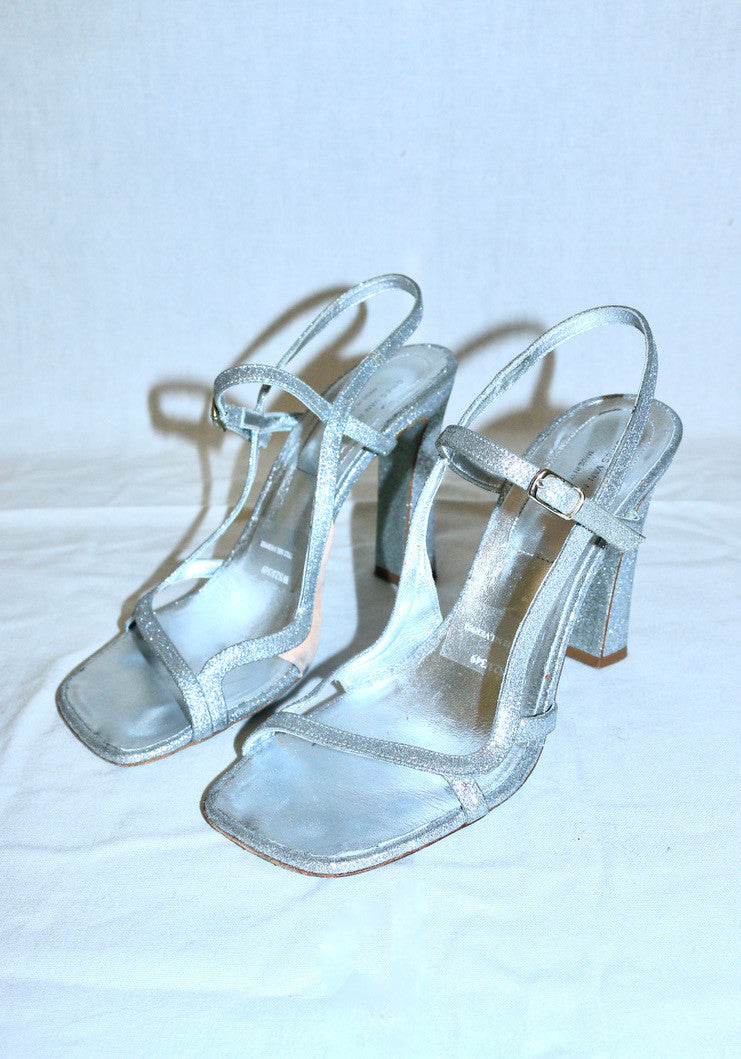 Dries Van Noten glitter heels
