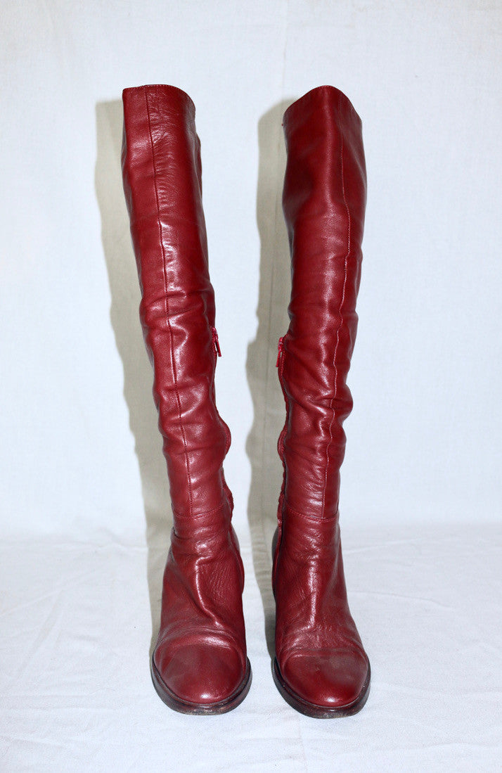 A.F. Vandevorst bend knee high boots