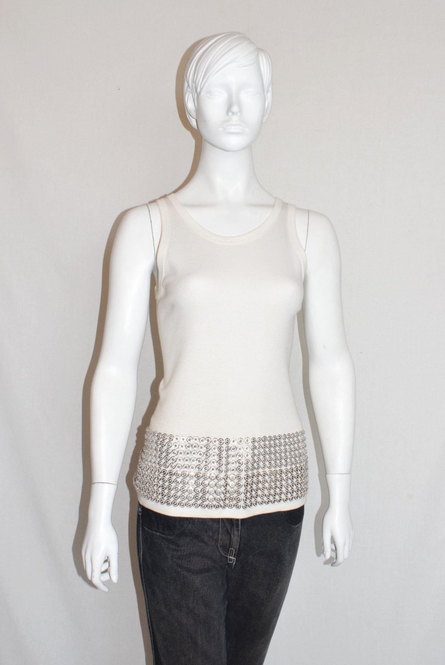 Ann Demeulemeester snap button tank top SS01