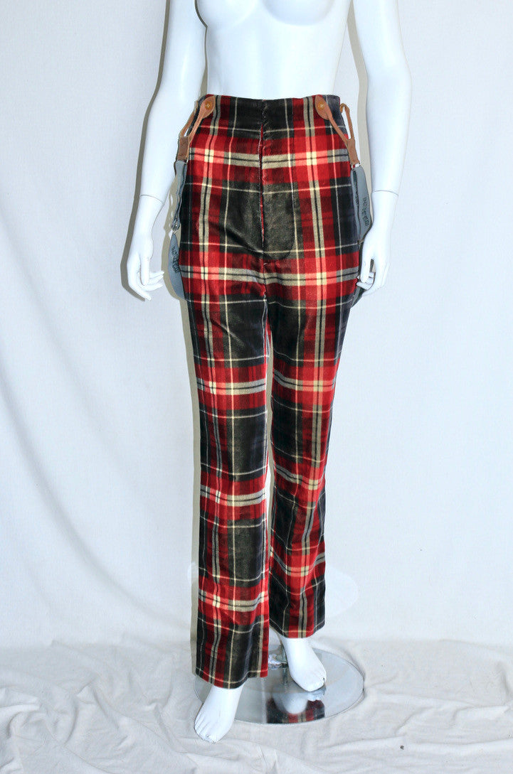 Vivienne Westwood plaid overalls