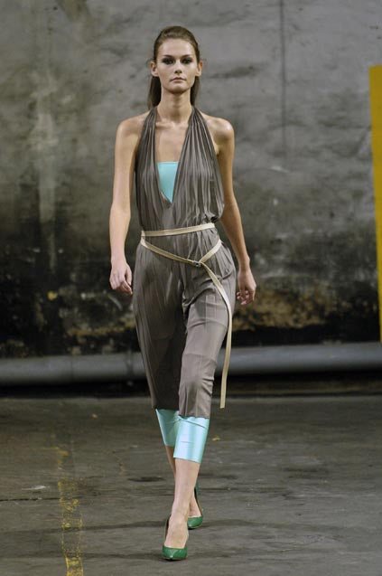 Veronique Branquinho pleated halter dress SS06