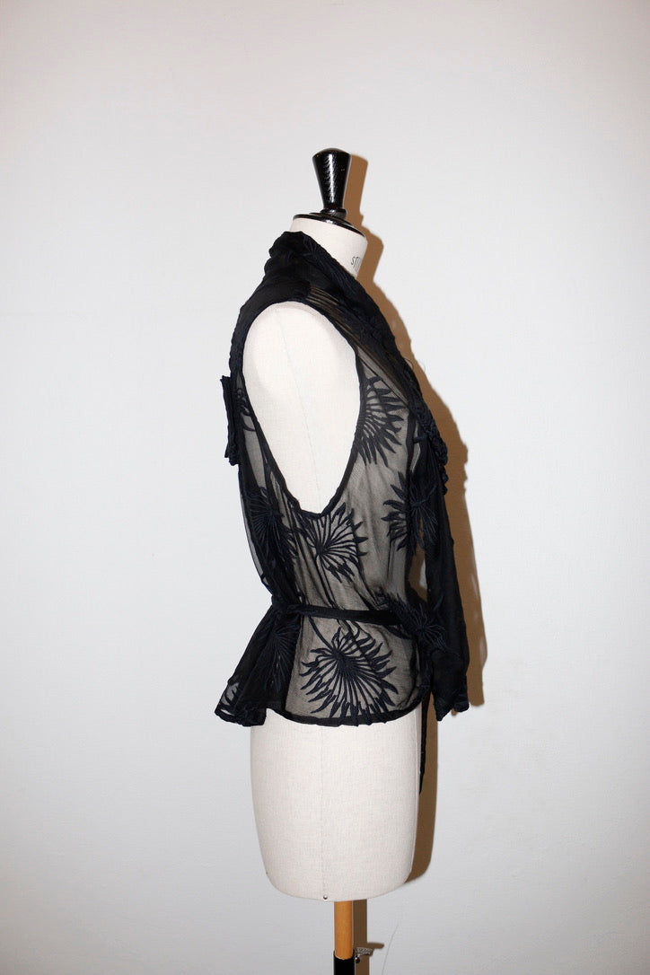 Ann Demeulemeester sheer wrap top