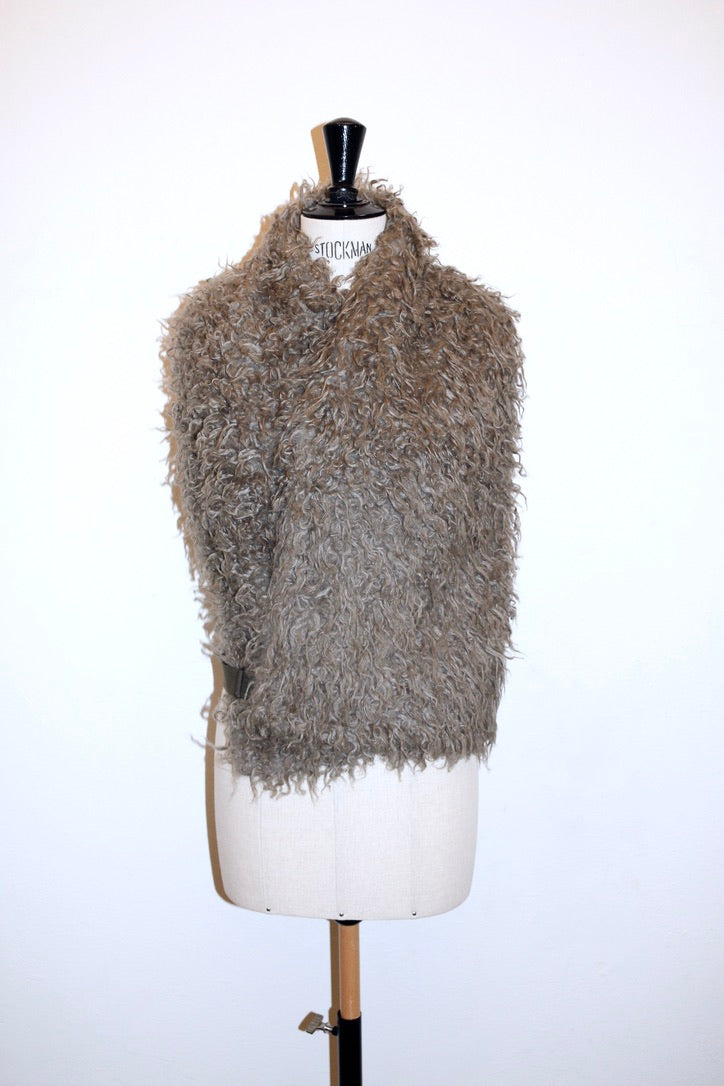 Dries Van Noten faux fur crossbody scarf