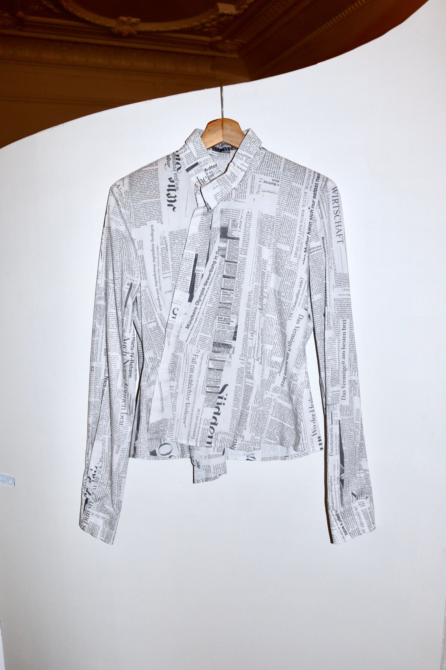 A.F. Vandevorst newspaper shirt SS06